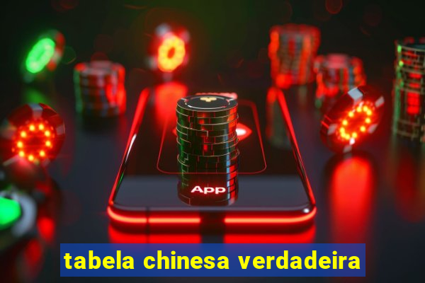 tabela chinesa verdadeira